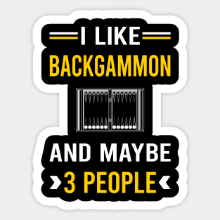 3 People Backgammon Sticker